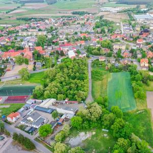 Działka przy ul. Zielonej z lotu ptaka | maj 2024 