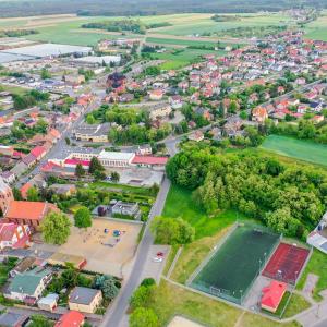 Działka przy ul. Zielonej z lotu ptaka | maj 2024 
